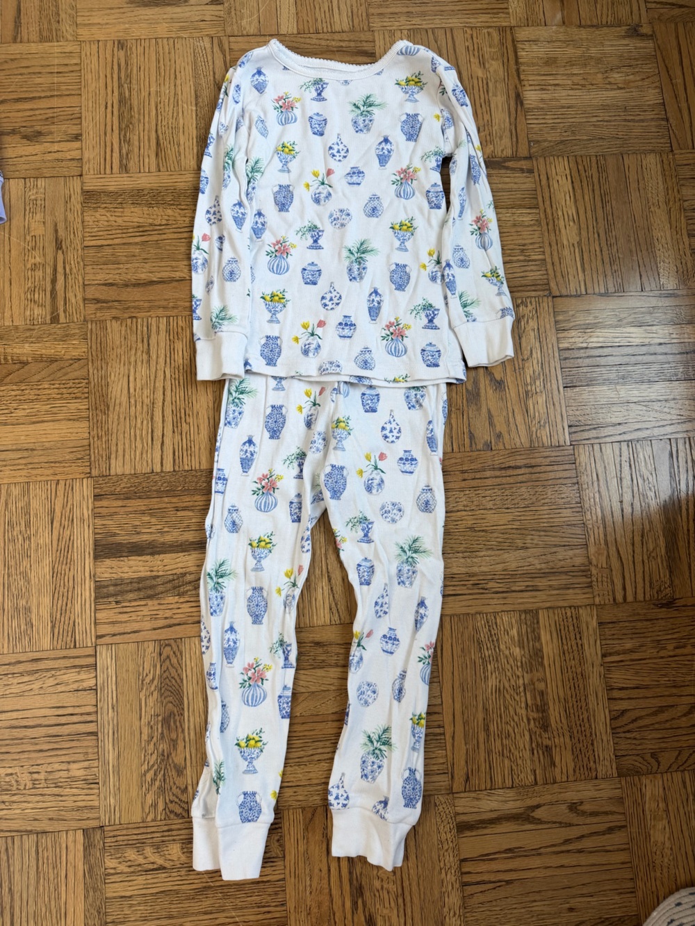 Janie and Jack Girls Pajamas Floral Print Size 4